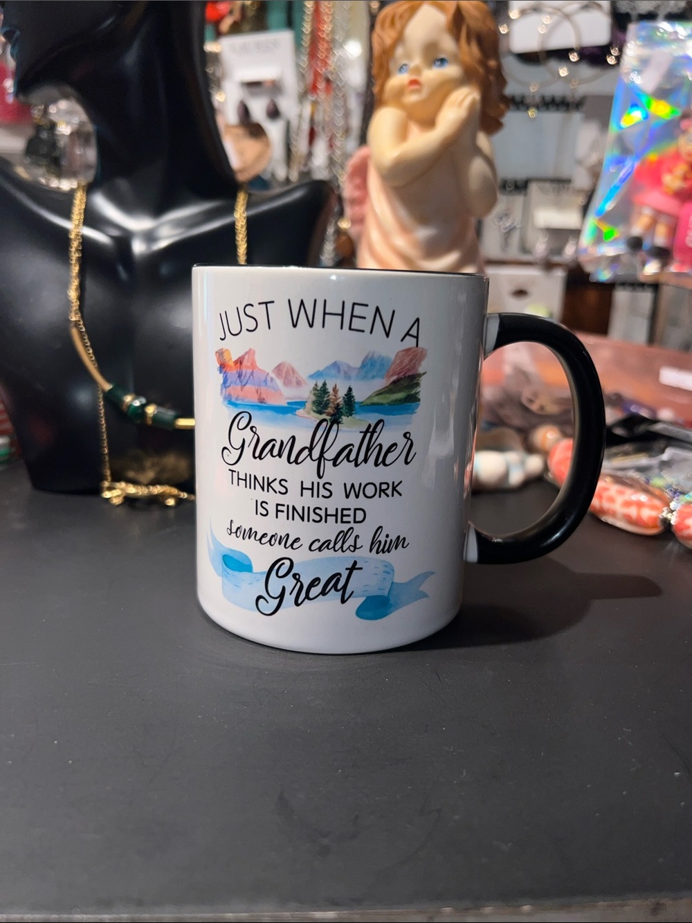 Grandfather Inspirational White and Black Ceramic Mug